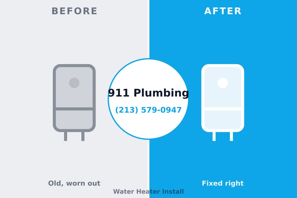 Before and after: plumbing company Moon Lake, FL